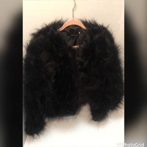 Black fur jacket